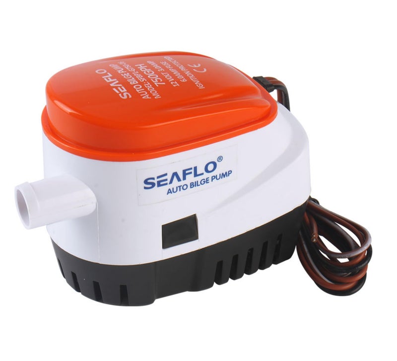 SEAFLO 06-Series Automatic Bilge Pump - 12V DC, 750 GPH, Built-In Float Switch, Fully Submersible, Marine-Grade Durable Construction, Easy Installation for Boat and Marine Applications - Image 1